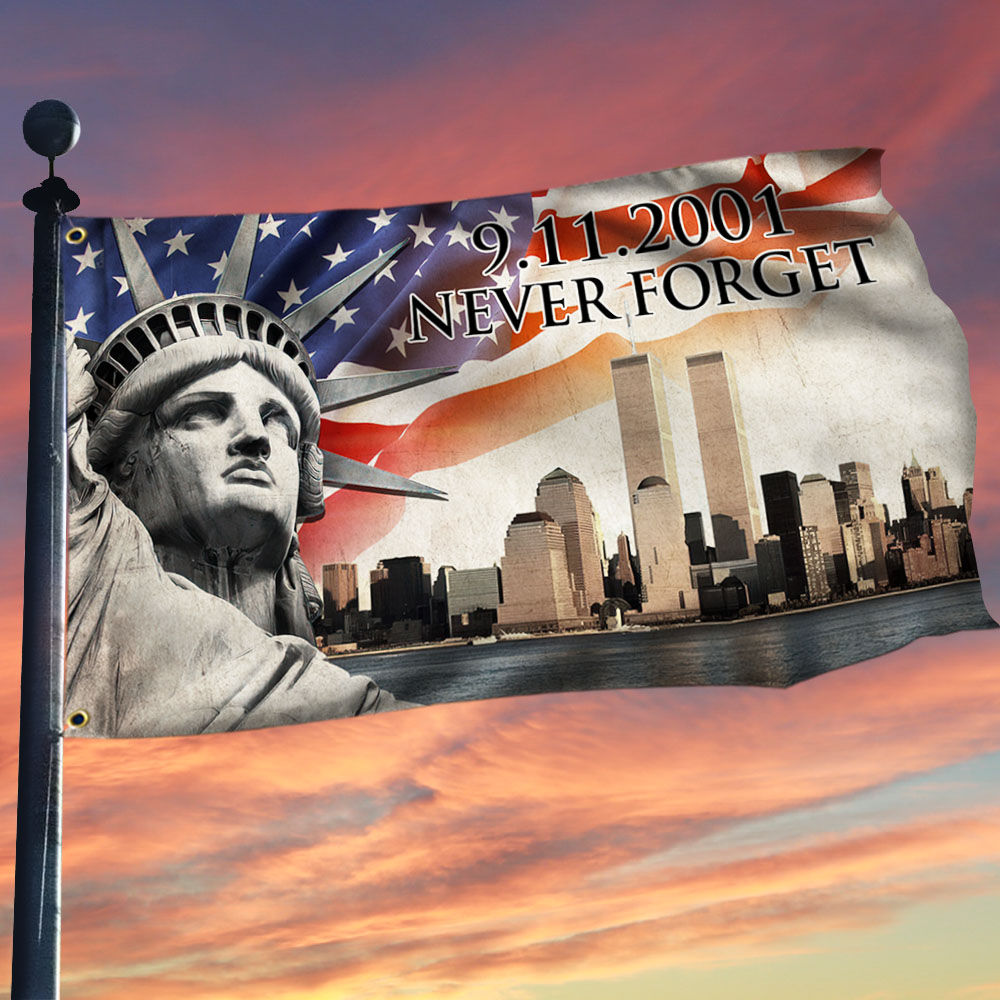 911 Patriot Day Flag September 11 Attacks Never Forget 9 11 Memorial Grommet Flag