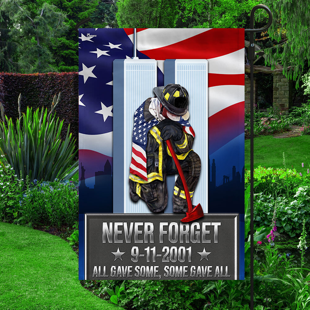 911 Patriot Day Never Forget 343 Firefighters Memorial Flag