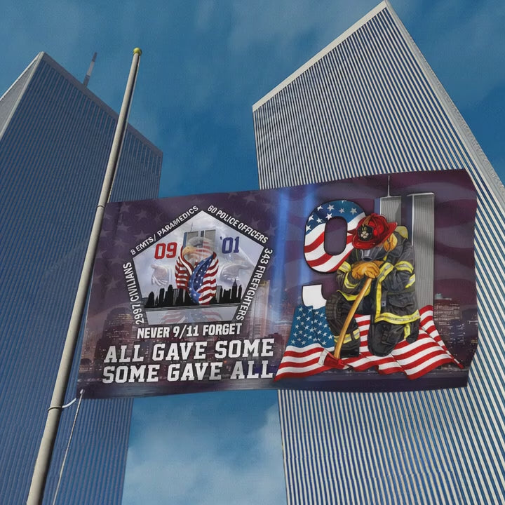 911 Patriot Day Never Forget All Gave Some Some Gave All Grommet Flag