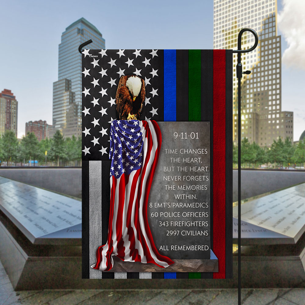 911 Patriot Day Police Fire Military Never Forget Flag Thin Blue Green Red Line