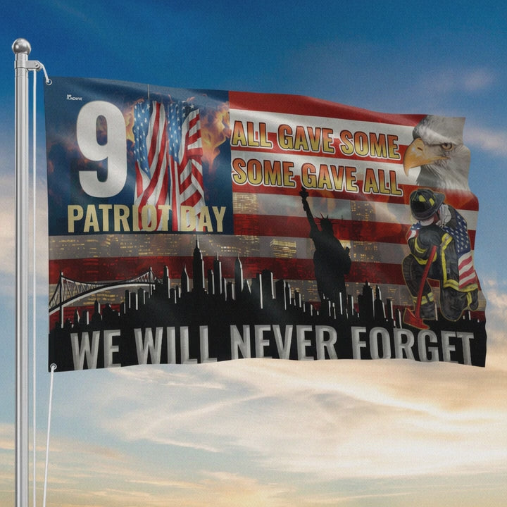 911 Patriot Day We Will Never Forget All Gave Some Some Gave All American Grommet Flag Mln
