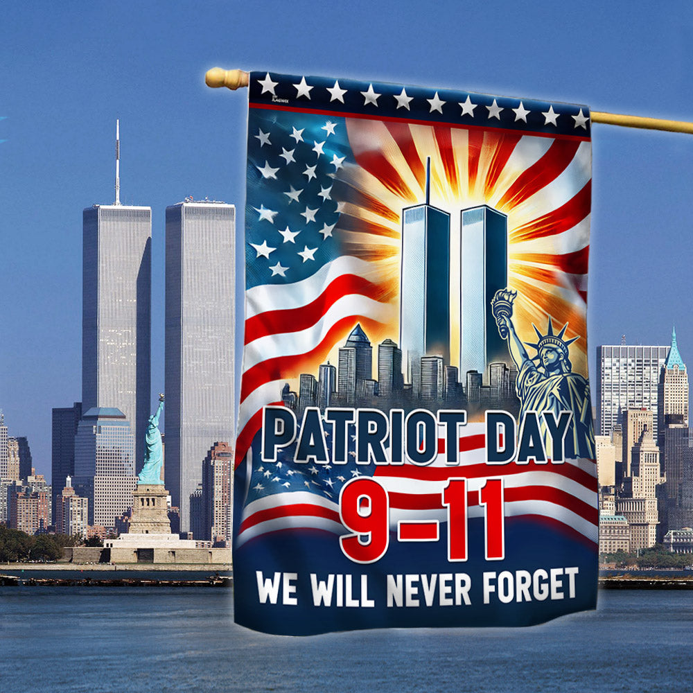 911 Patriot Day We Will Never Forget Flag