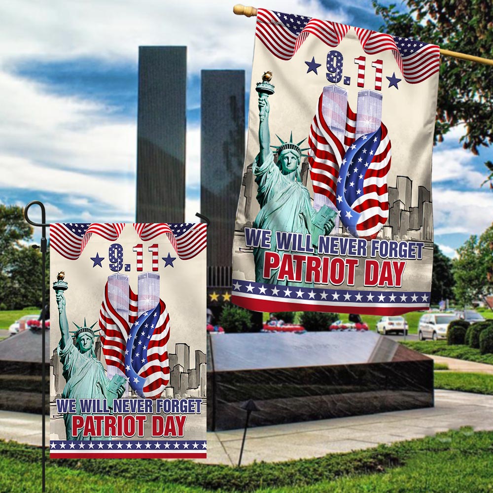911 Patriot Day We Will Never Forget Twin Tower Memorial Flag