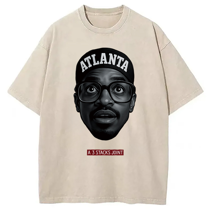 A 3 Staks Joint Washed T-Shirt Retro Streetwear Graphic Top Gifts For Friends
