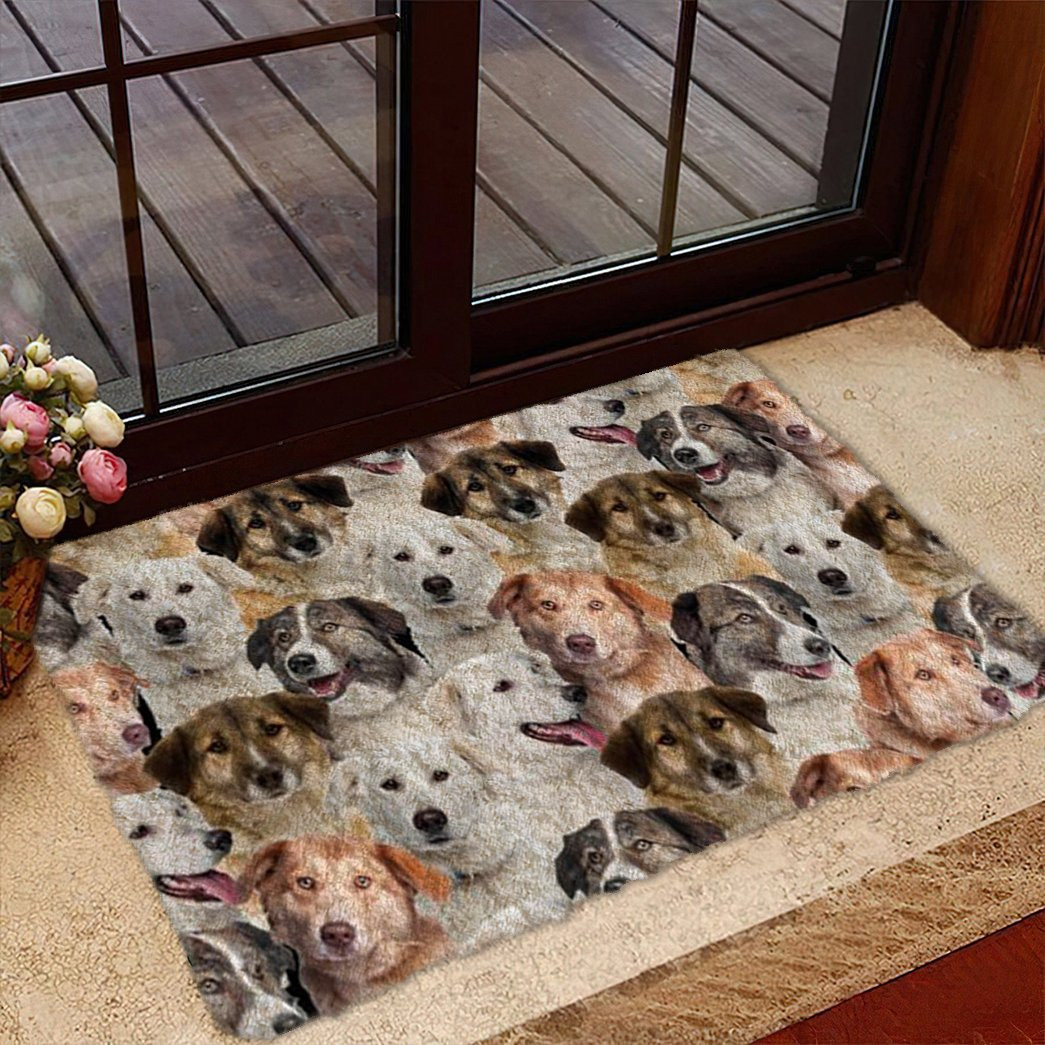 A Bunch Of Aidies Doormat Dog Welcome Mat Funny Gifts For Dog Lovers
