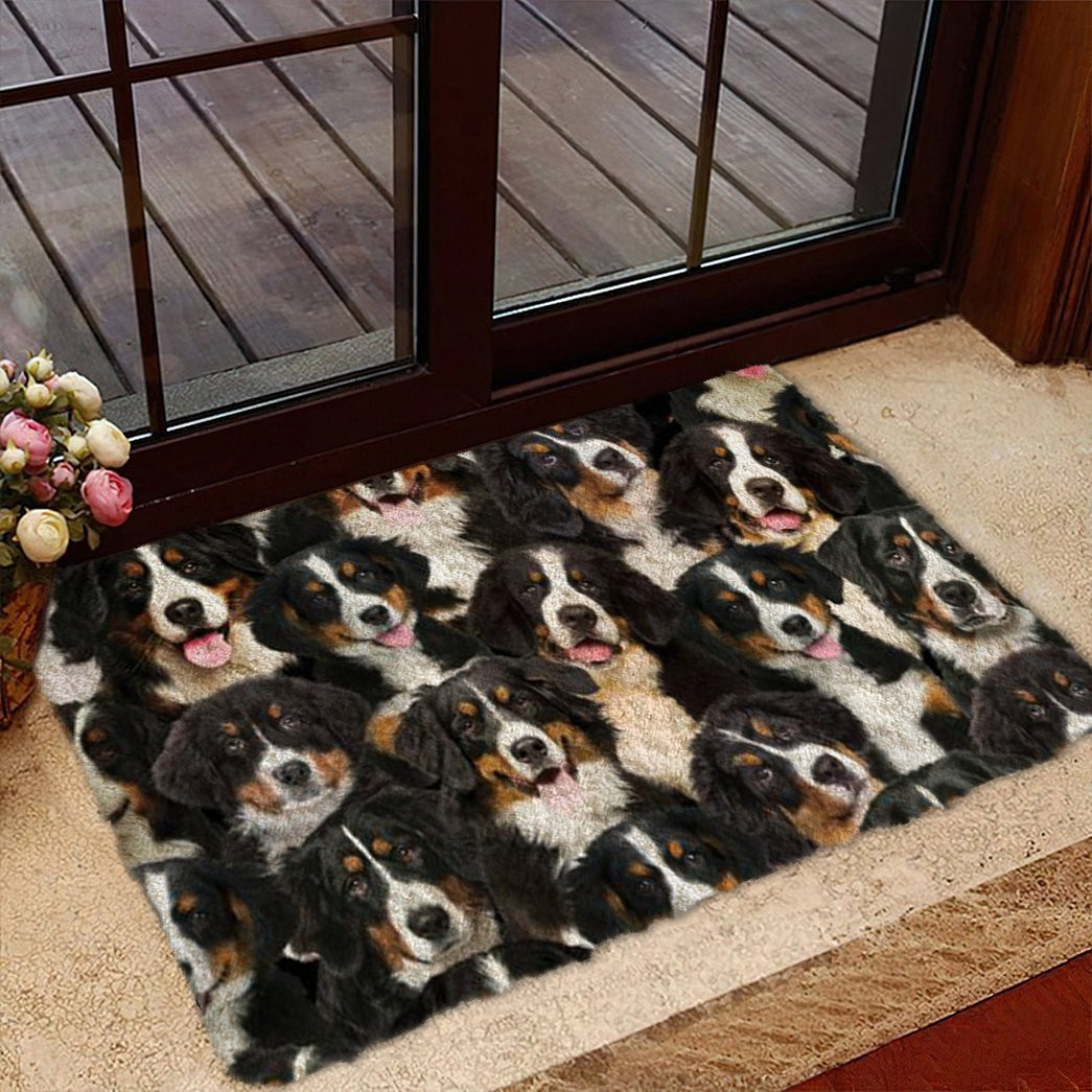 A Bunch Of Bernese Mountains Doormat Entryway Decor Ideas Gift Ideas For Pet Lovers