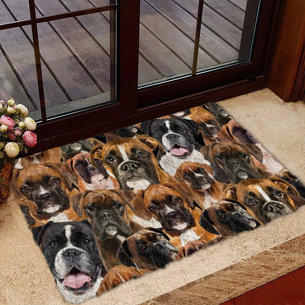 A Bunch Of Boxers Doormat Home Front Door Design Gifts For People Who Love Dogs