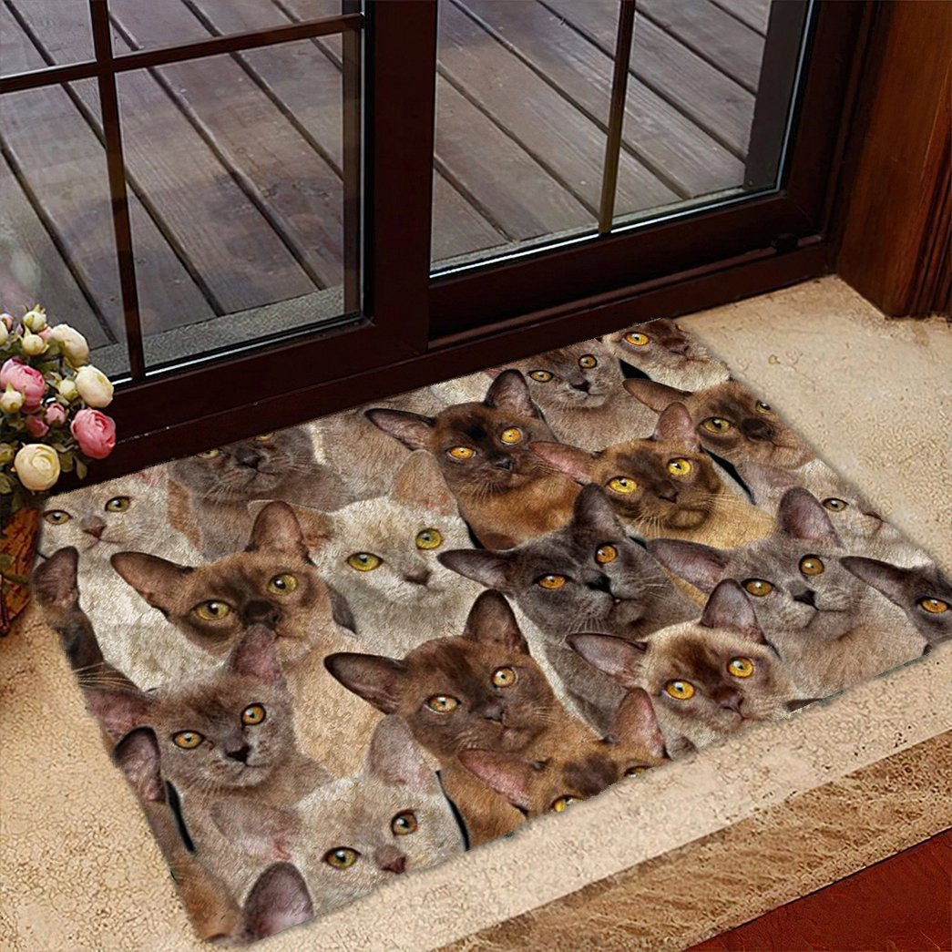 A Bunch Of Burmese Cats Doormat Entryway Design Ideas Funny Gifts For Cat Lovers