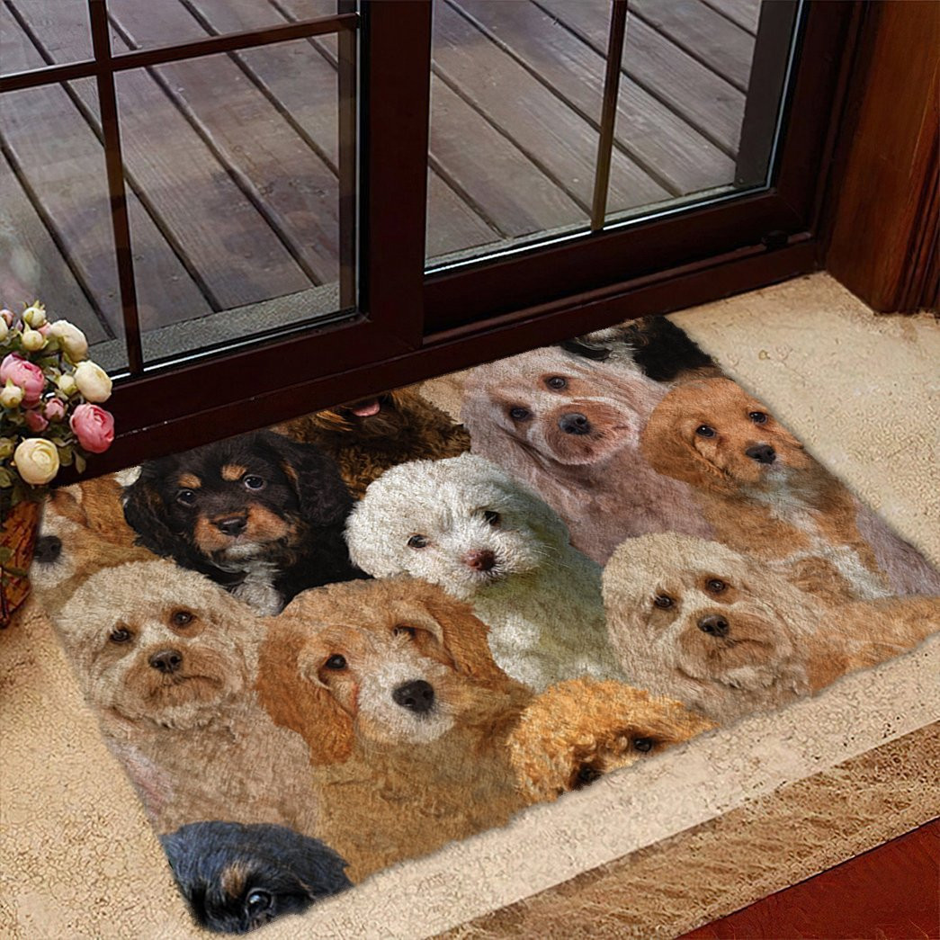 A Bunch Of Cavapoos Doormat Front Door Christmas Decorations Gifts For Dog Lovers