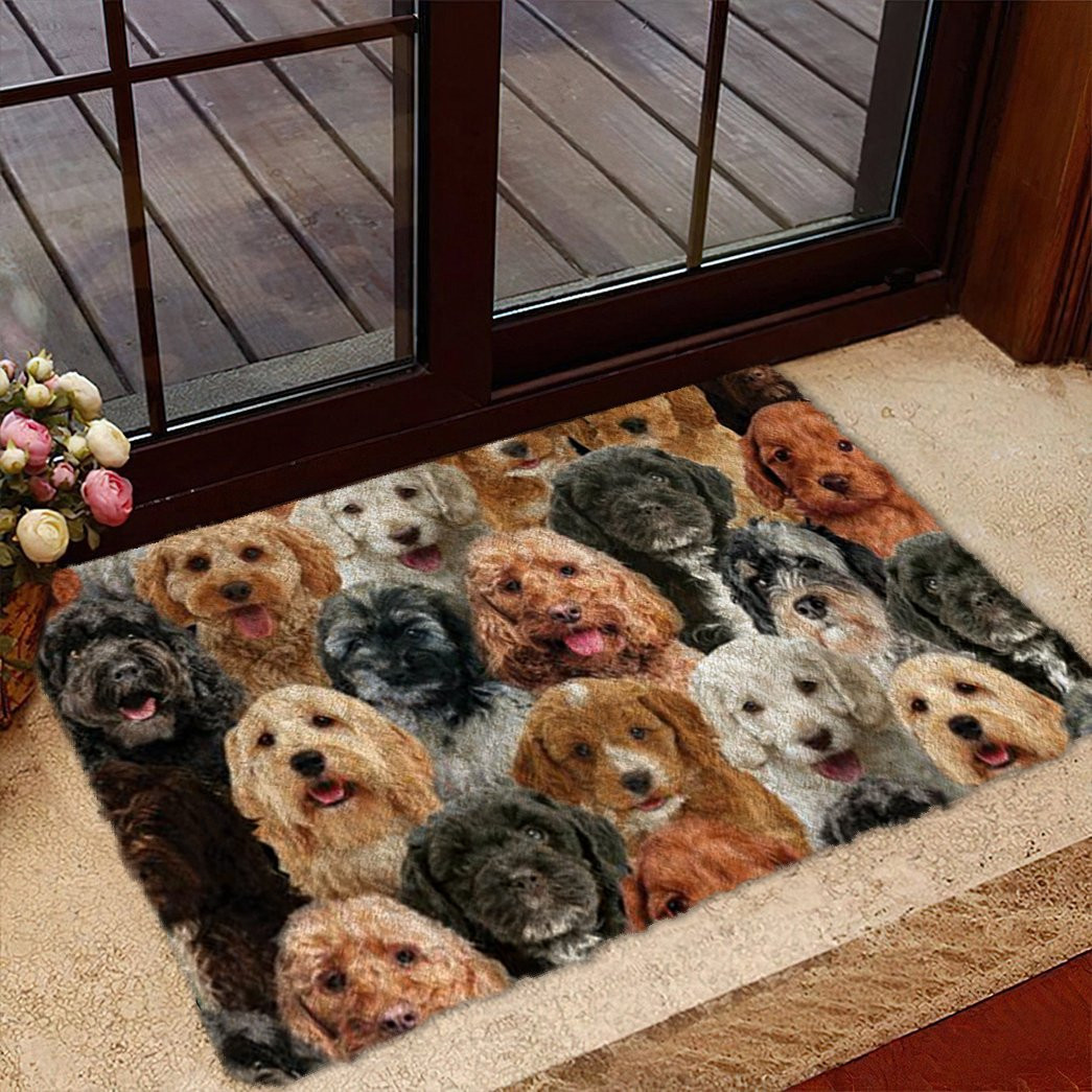 A Bunch Of Cockapoos Doormat Front Door Entryway Ideas Best Gifts For Dog Lovers