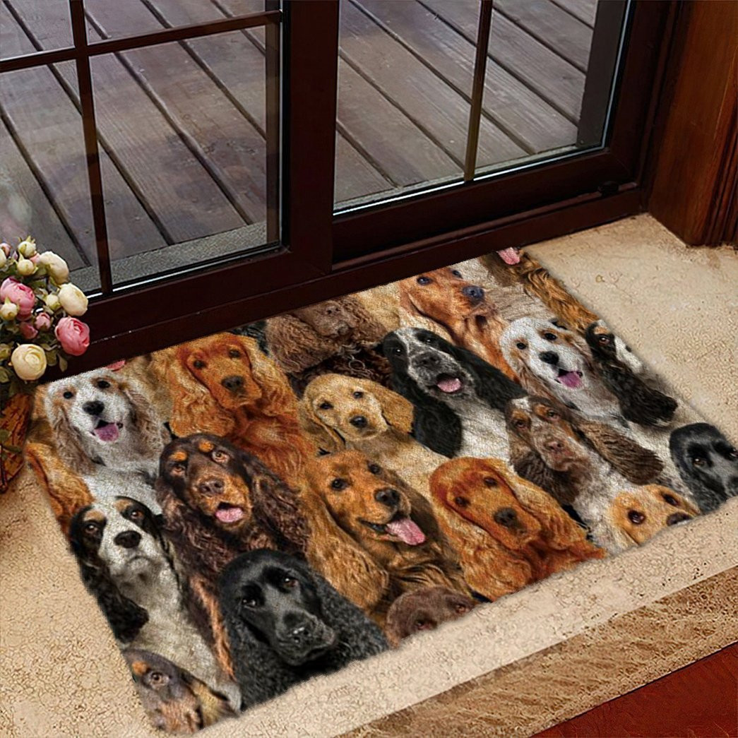 A Bunch Of Cocker Spaniels Doormat Front Door Entryway Ideas Christmas Gifts For Dog Owners