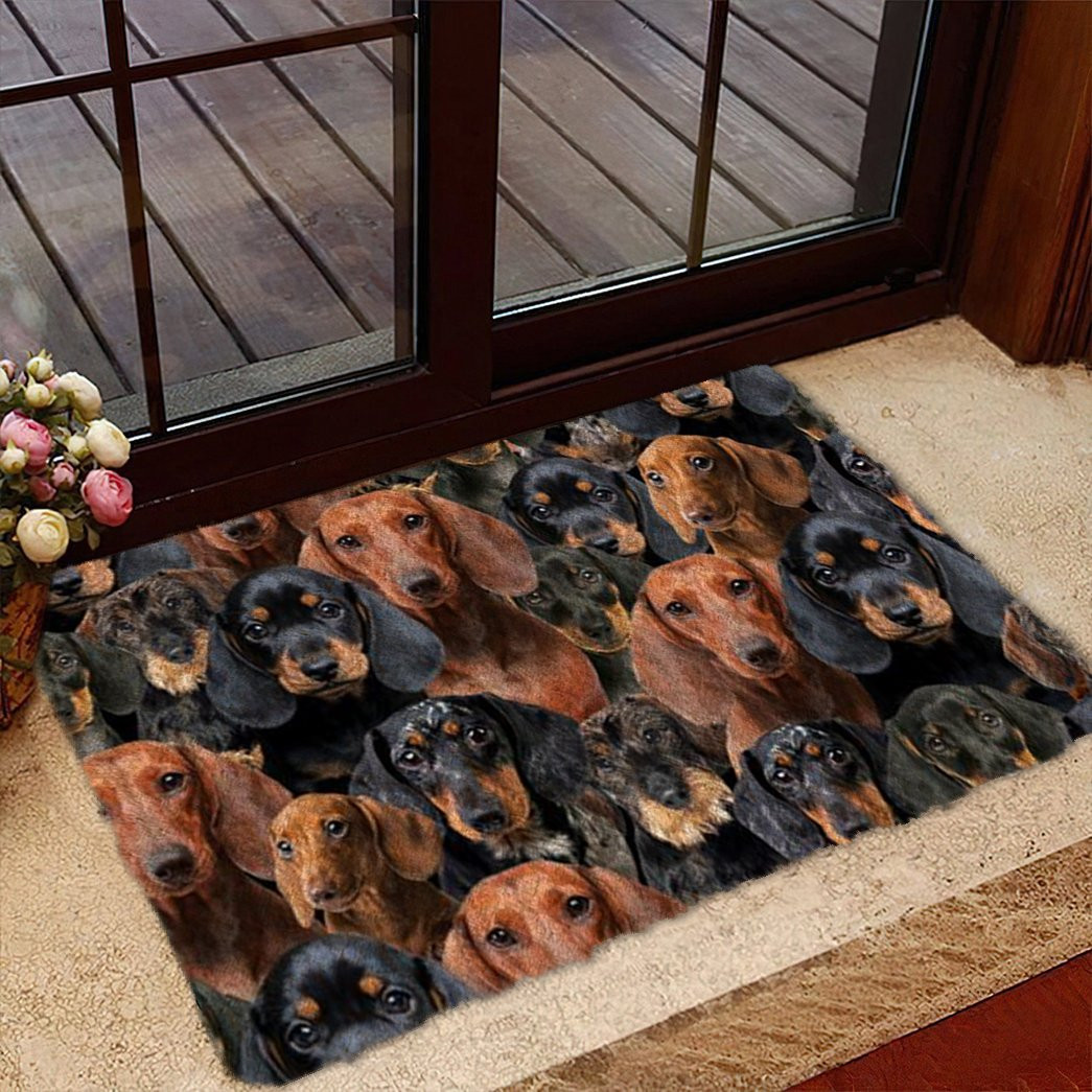 A Bunch Of Dachshunds Doormat Foyer Christmas Decor Great Gifts For Dog Owners