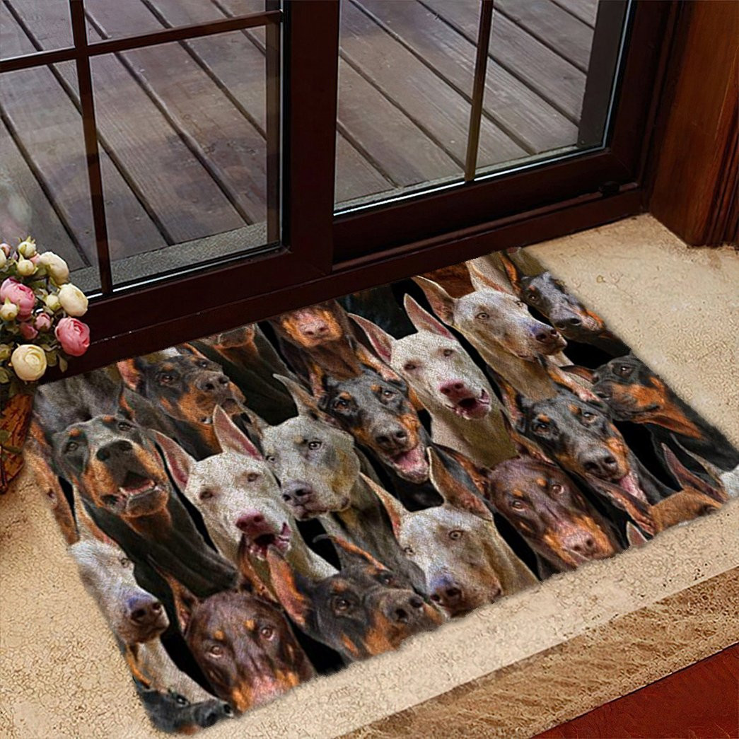 A Bunch Of Doberman Doormat Dog Themed Doormats Present Ideas For Animal Lovers