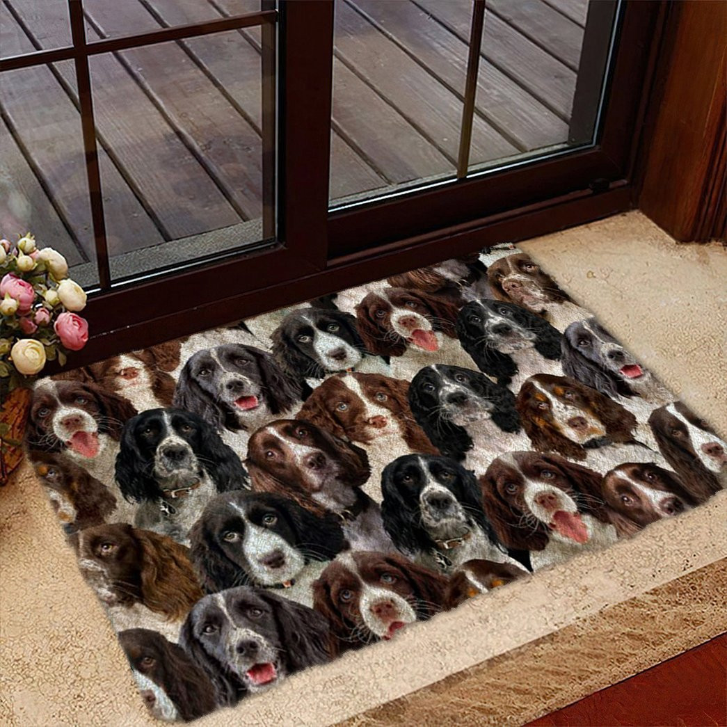 A Bunch Of English Springer Spaniels Doormat Front Entryway Ideas Dog Gifts For Dog Lovers