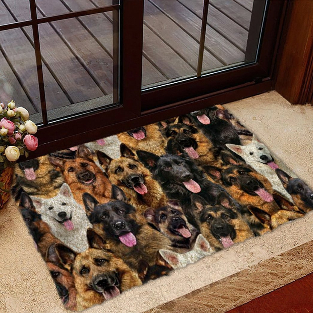 A Bunch Of German Shepherds Doormat Entryway Decor Top Gifts For Dog Owners