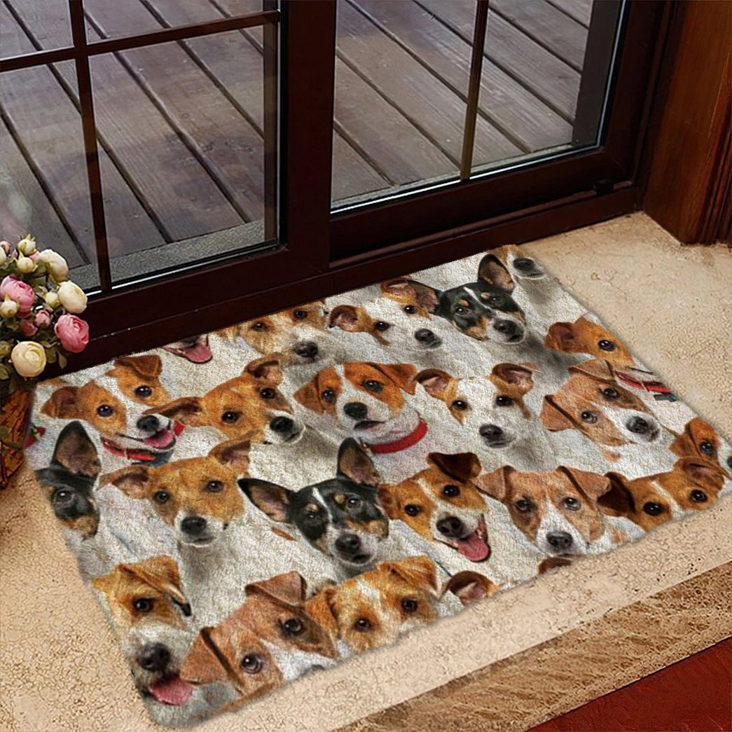 A Bunch Of Jack Russell Terriers Doormat Entryway Rug Ideas Good Gifts For Dog Owners