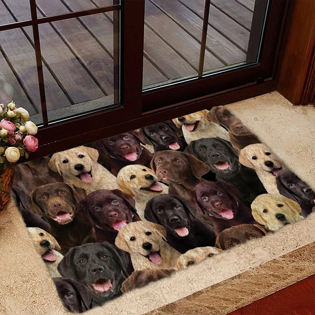 A Bunch Of Labradors Doormat Foyer Christmas Decor Present Ideas For Dog Lovers
