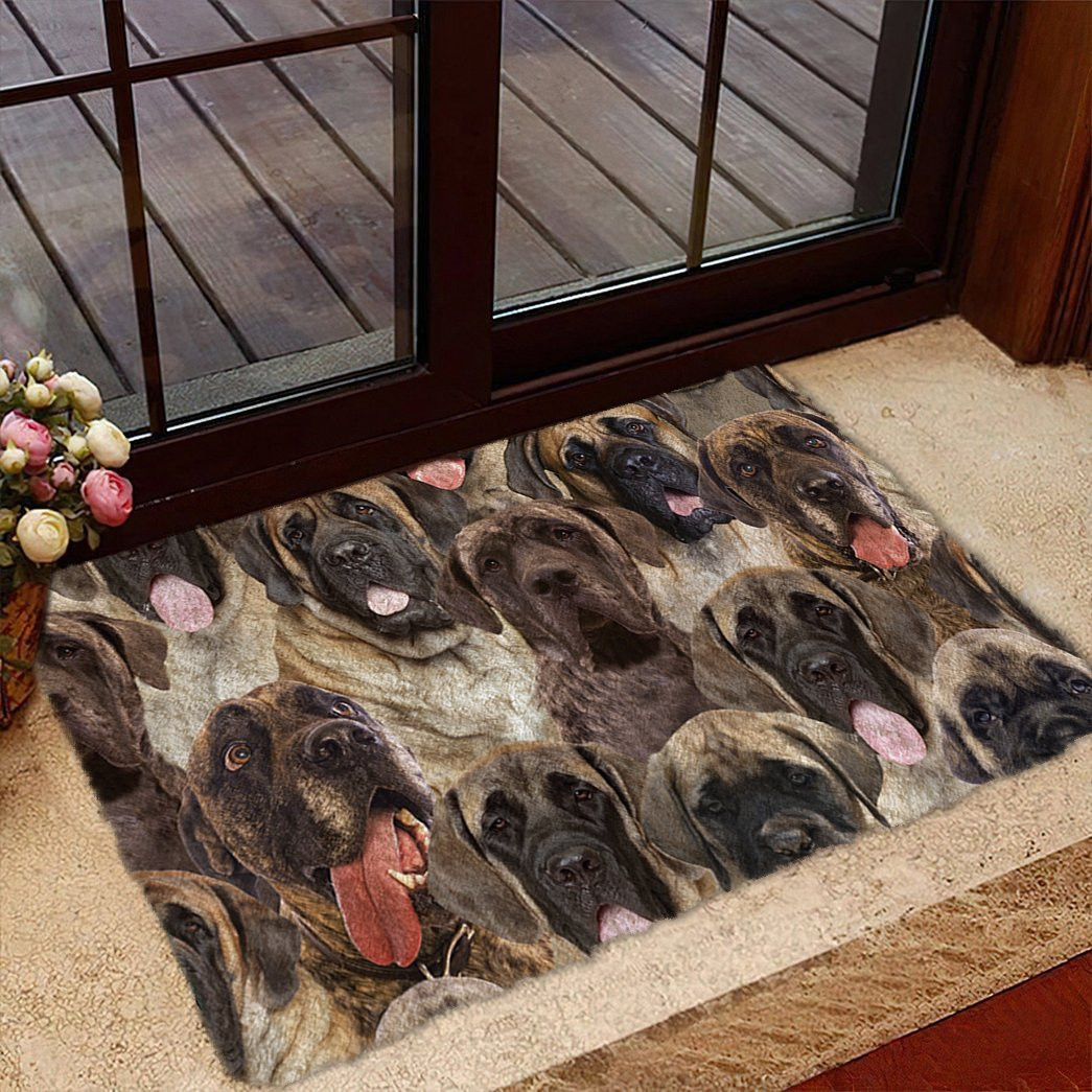 A Bunch Of Mastiff Doormat Home Front Door Design Good Gifts For Dog Owners