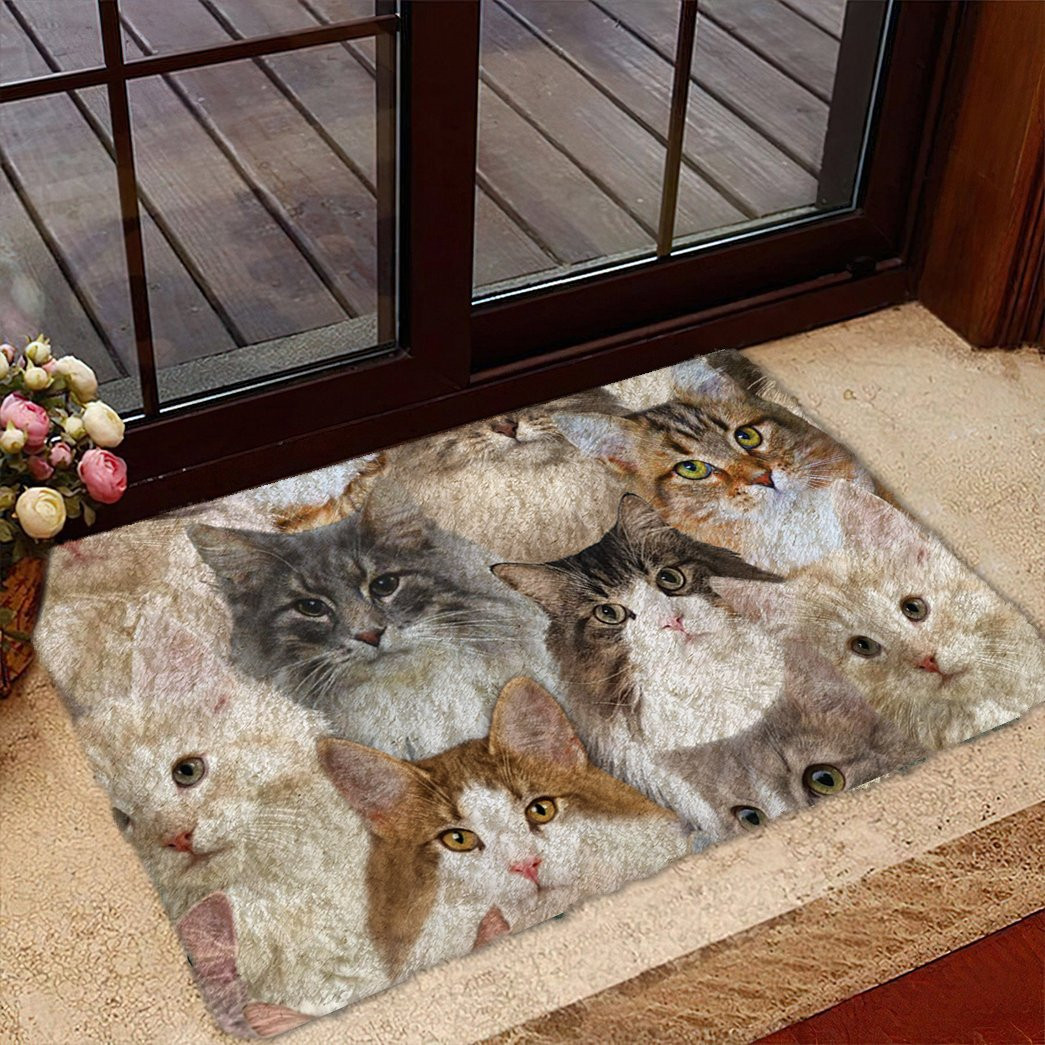 A Bunch Of Norwegian Forest Cats Doormat Door Entrance Decor Christmas Gifts For Cat Lovers