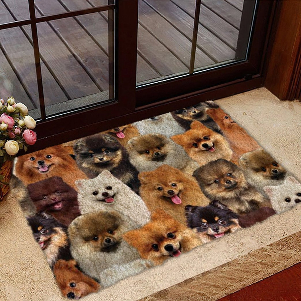 A Bunch Of Pomeranians Doormat Front Door Entryway Ideas Gifts For Pet Lovers