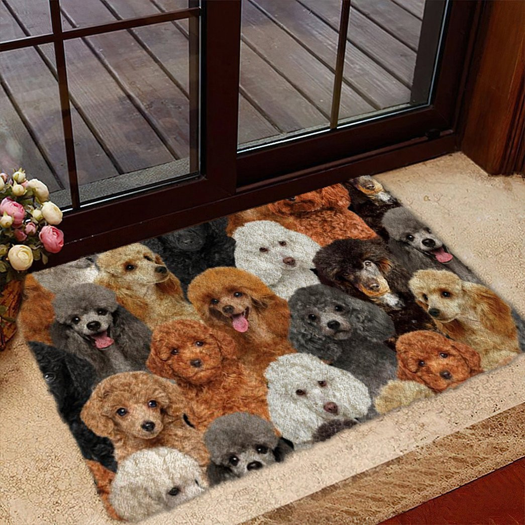 A Bunch Of Poodles Doormat Entryway Rug Ideas Christmas Gift Ideas For Dog Owners