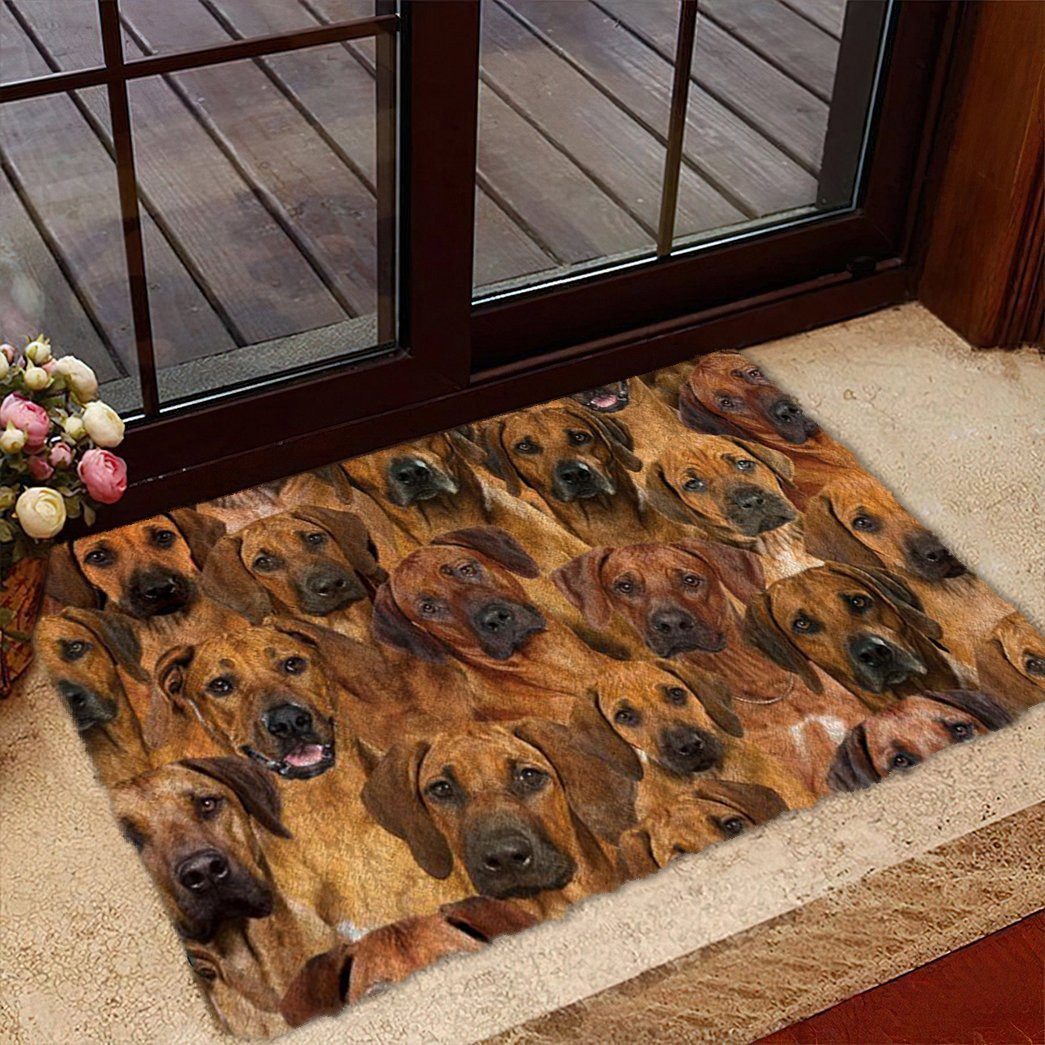 A Bunch Of Rhodesian Ridgebacks Doormat Front Entryway Ideas Great Dog Christmas Gifts