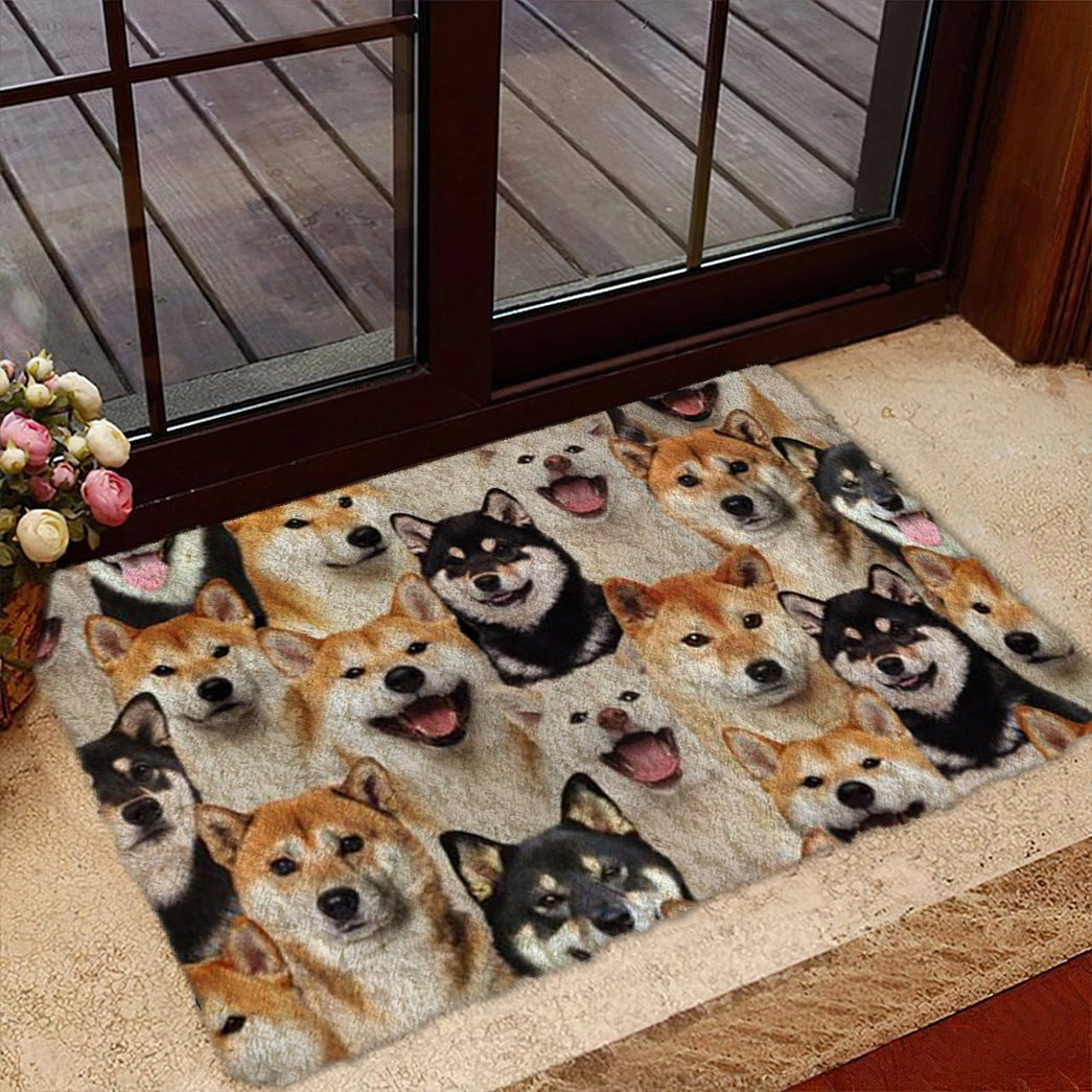 A Bunch Of Shiba Inus Doormat Door Entrance Decor Good Presents For Dog Lovers