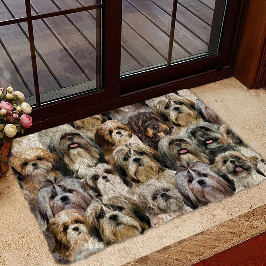 A Bunch Of Shih Tzus Doormat Front Door Entryway Ideas Top Gifts For Dog Owners