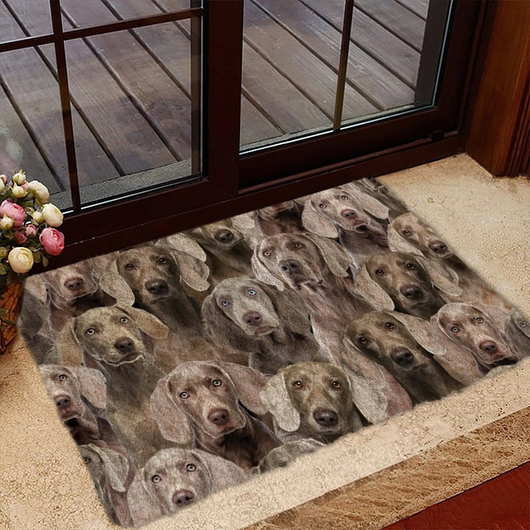 A Bunch Of Weimaraners Doormat Christmas Front Door Mat Gift Ideas For Dog Lovers