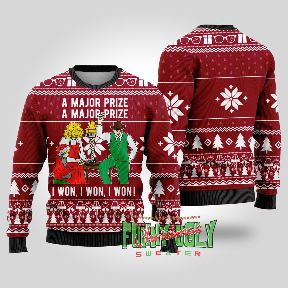 A Christmas Major Prize Funny Ugly Sweater Cardinal Red Trendy Winter Sweatshirt for Cozy Moments