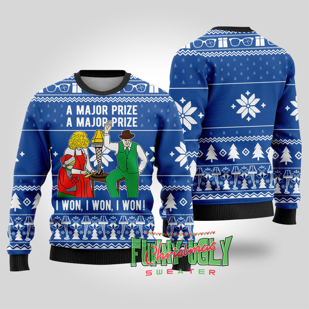 A Christmas Major Prize Funny Ugly Sweater Royal Cute Holiday Sweatshirt to Spread Joy