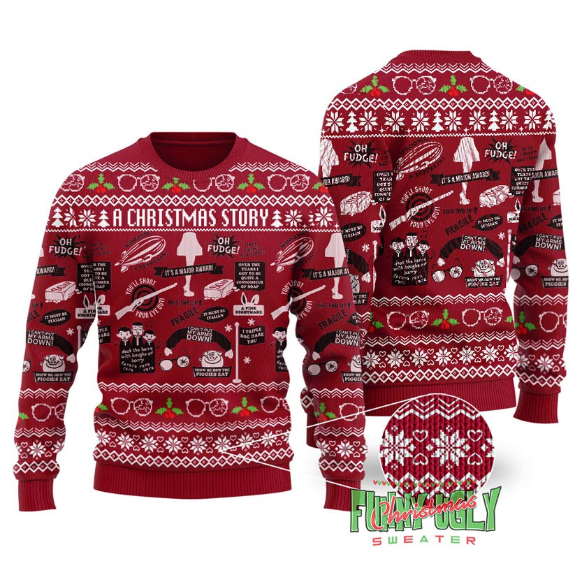 A Christmas Story Christmas Sweater Cardinal Red Christmas Merch Gift That Brings Joy and Warmth