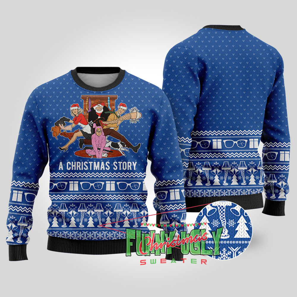 A Christmas Story Movie Christmas Sweater Royal Perfect Gift Sweater for Friends and Family