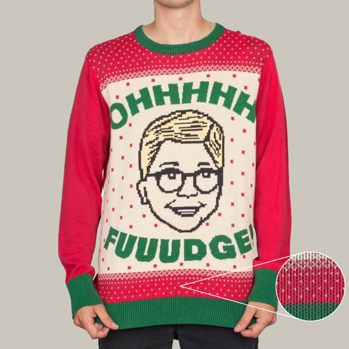 A Christmas Story OHHHH FUUUDGE Ralphie Ugly Christmas Sweater Funny Couples Christmas Sweaters