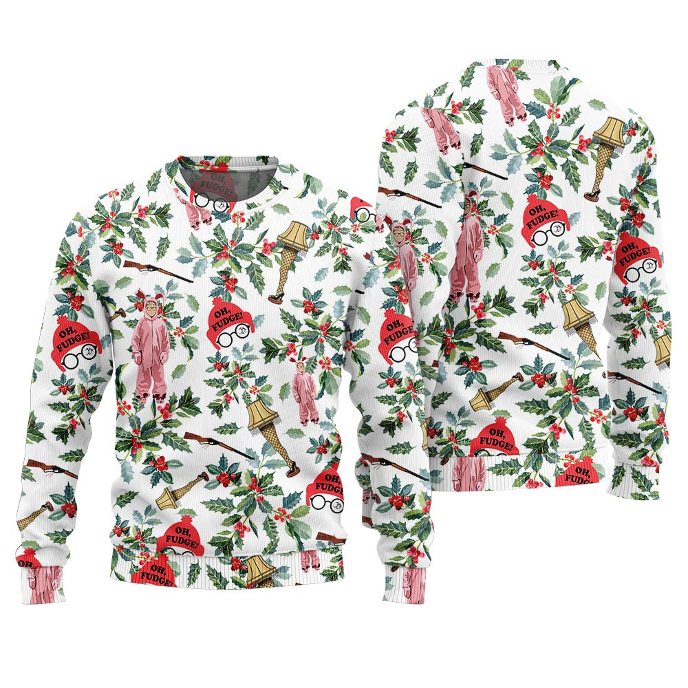 A Christmas Story Tropical Ugly Holiday Sweater Stylish Winter Sweatshirt for Everyday Wear