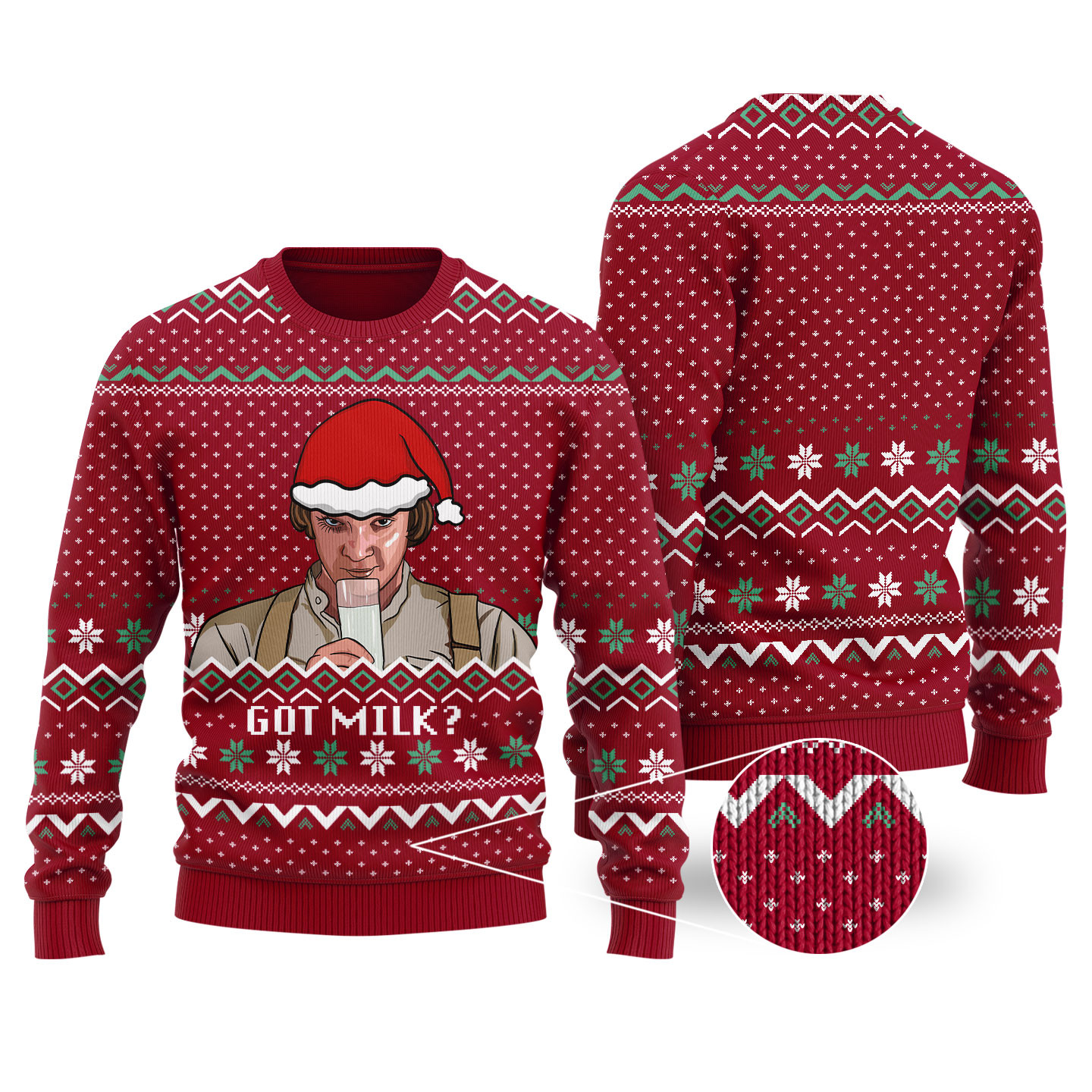 A Clockwork Orange Christmas Sweater Cardinal Red Unique Holiday Sweater Gift Idea for Loved Ones