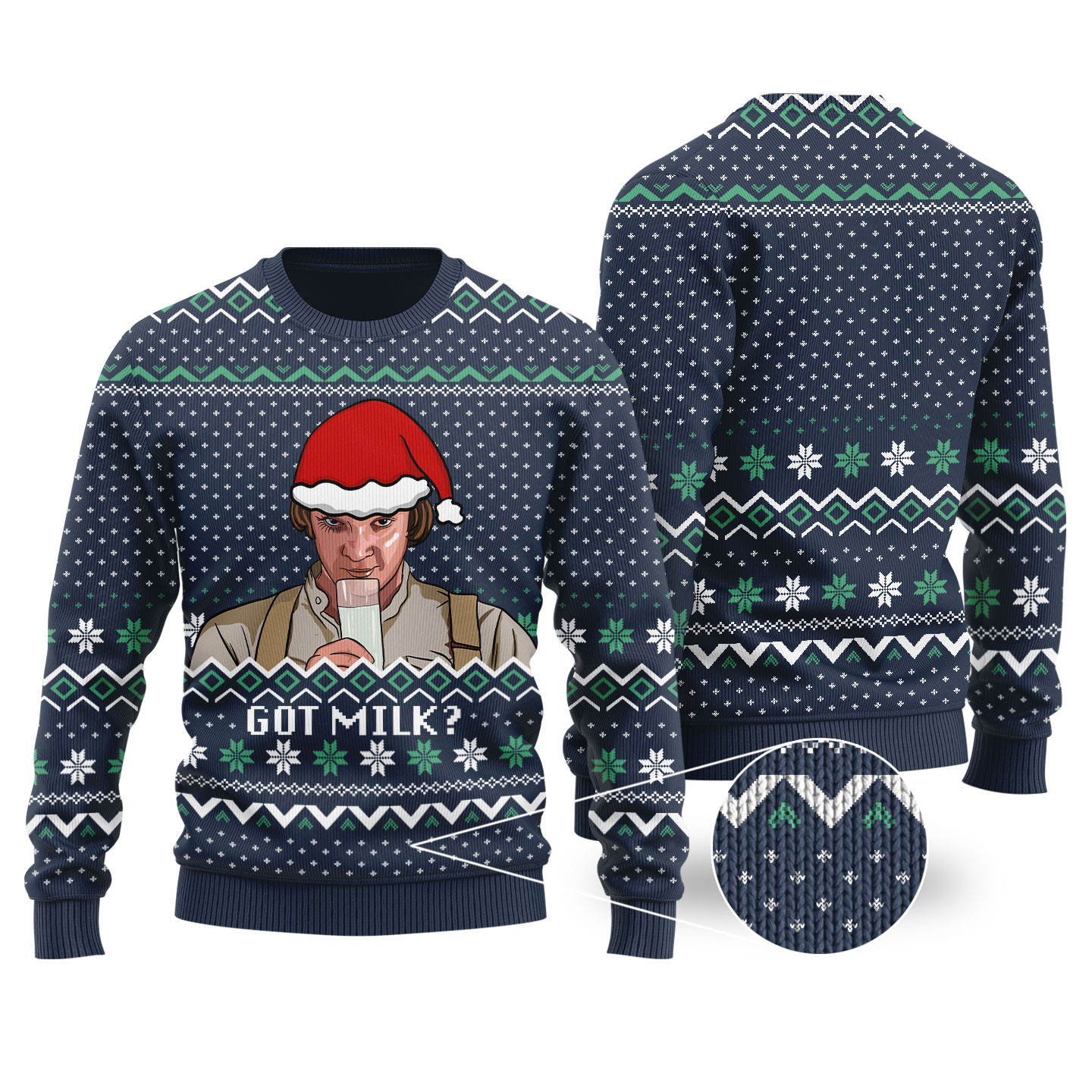 A Clockwork Orange Christmas Sweater Navy Thoughtful Winter Gift Merch for Special Moments