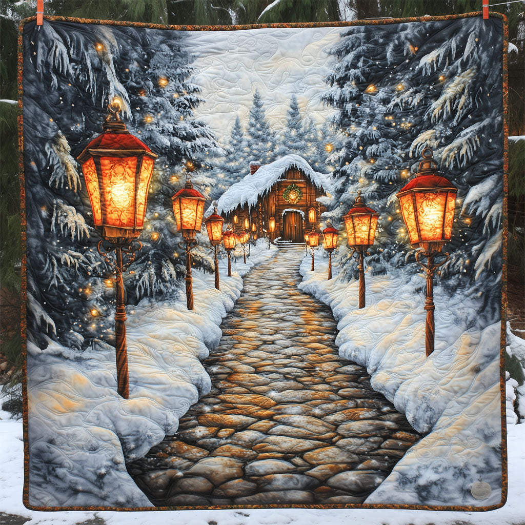 A Cobblestone Path Quilt Premium Quilt Blanket for Family and Guests