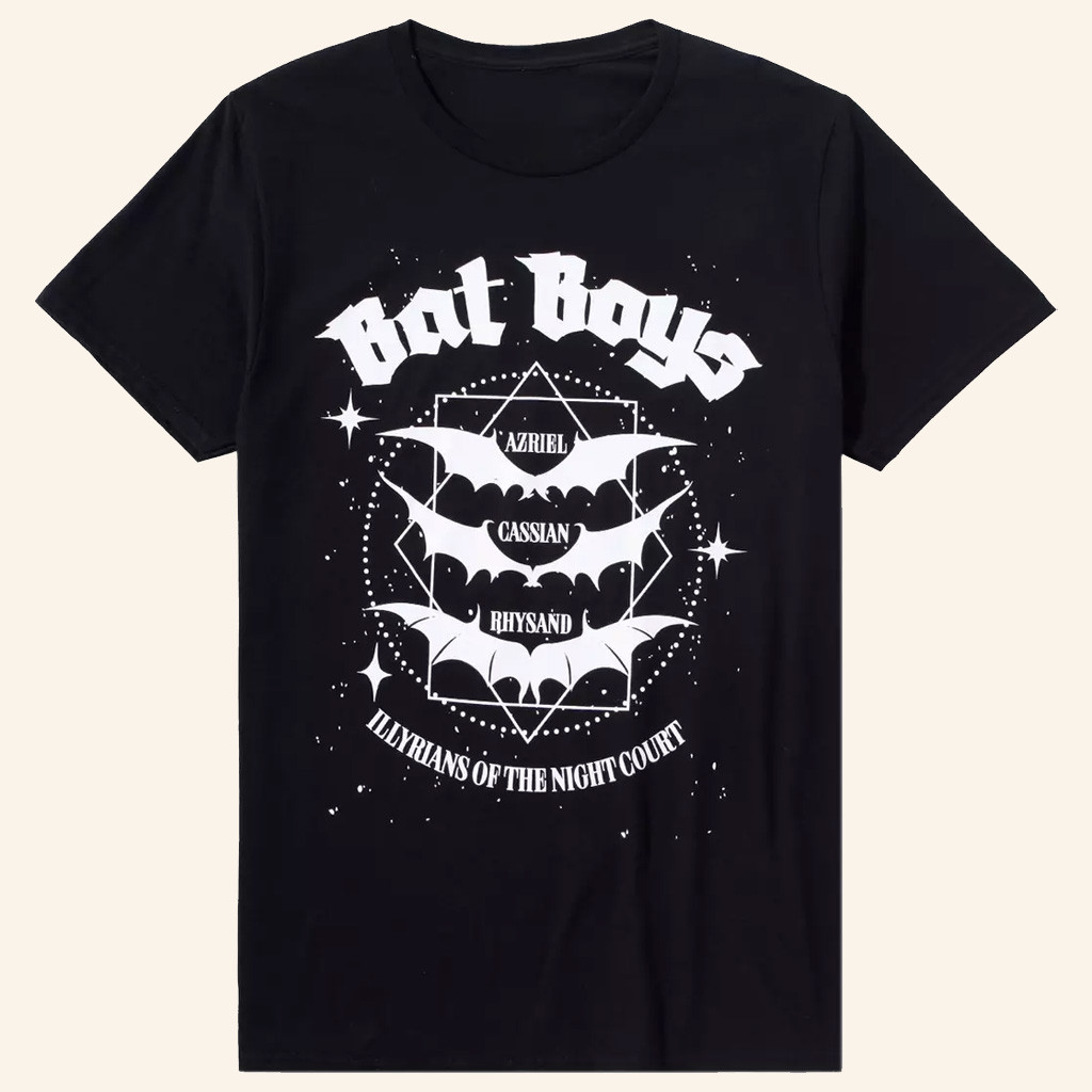 A Court Of Thorns And Roses Merch Bat Boys Names T-Shirt Book Lovers Gifts For Besties