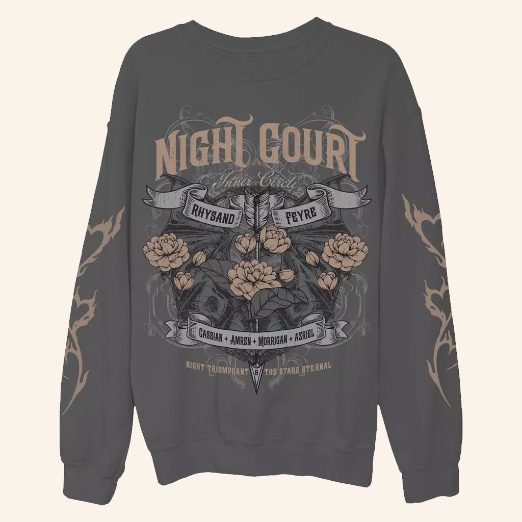 A Court Of Thorns And Roses Merch Night Court Inner Circle Sweatshirt Book Lovers Gifts For Her