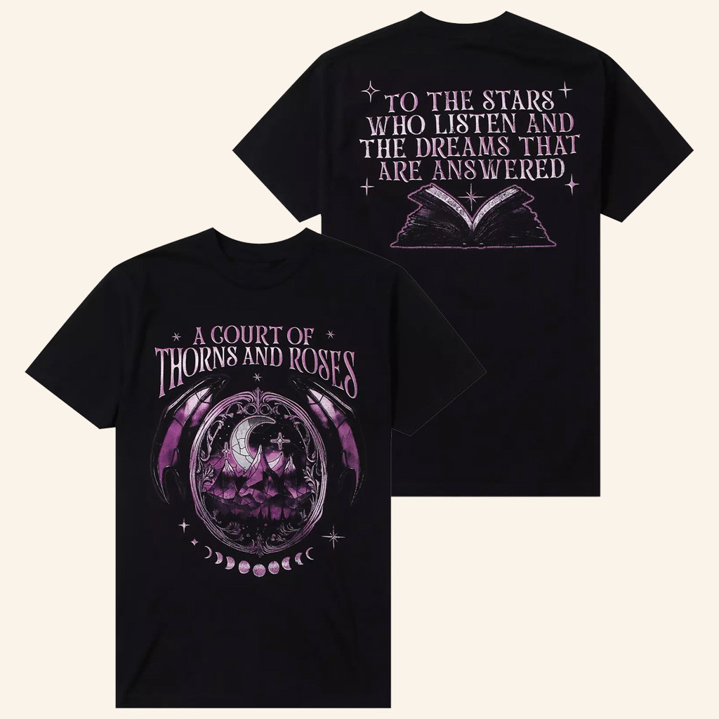 A Court Of Thorns And Roses Merch Night Court Stained Glass T-Shirt Book Presents For Women