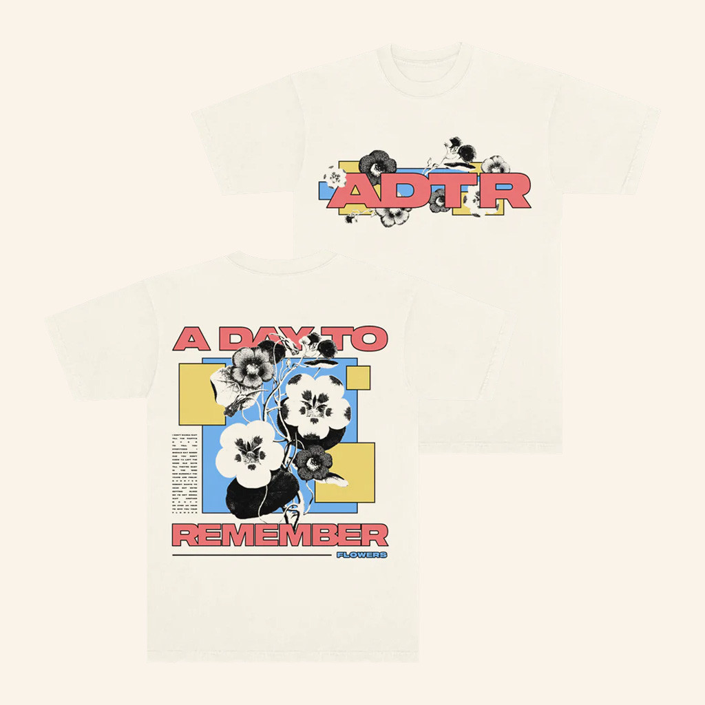 A Day To Remember Merch Flowers ADTR T-Shirt Christmas Gifts For Rock Lovers A Day To Remember Merch Flowers ADTR T-Shirt Christmas Gifts For Rock Lovers