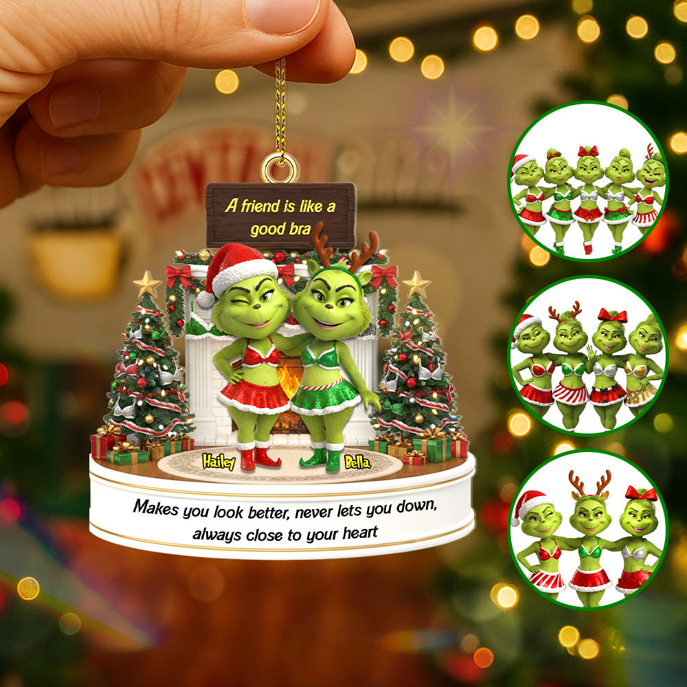 A Friend Is Like A Good Bra Ornament - Personalized Gifts For Friends - Fun Holiday Ornament Gift