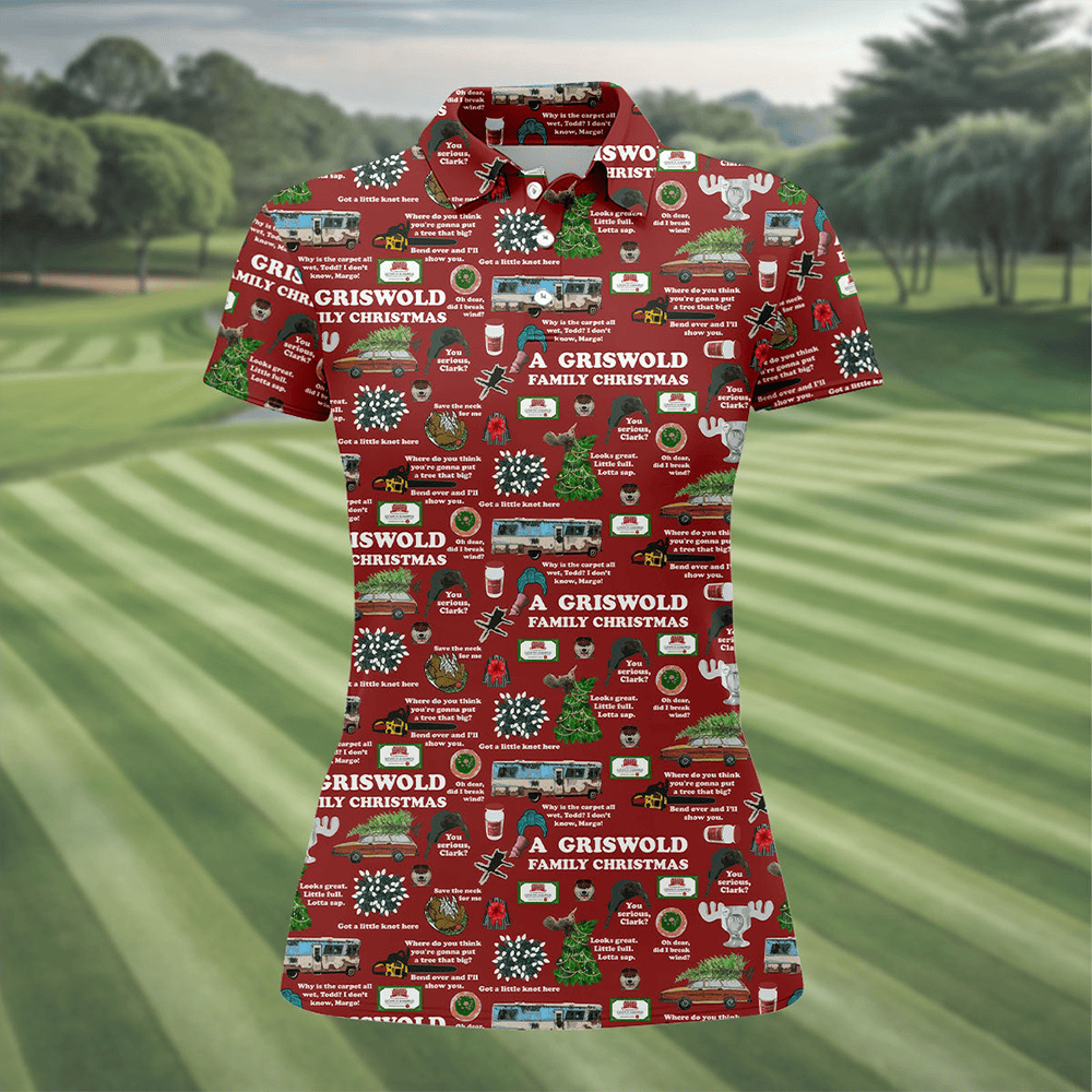 A Griswold Family Christmas Polo Shirt Winter Apparel Christmas Gifts For Golf Players
