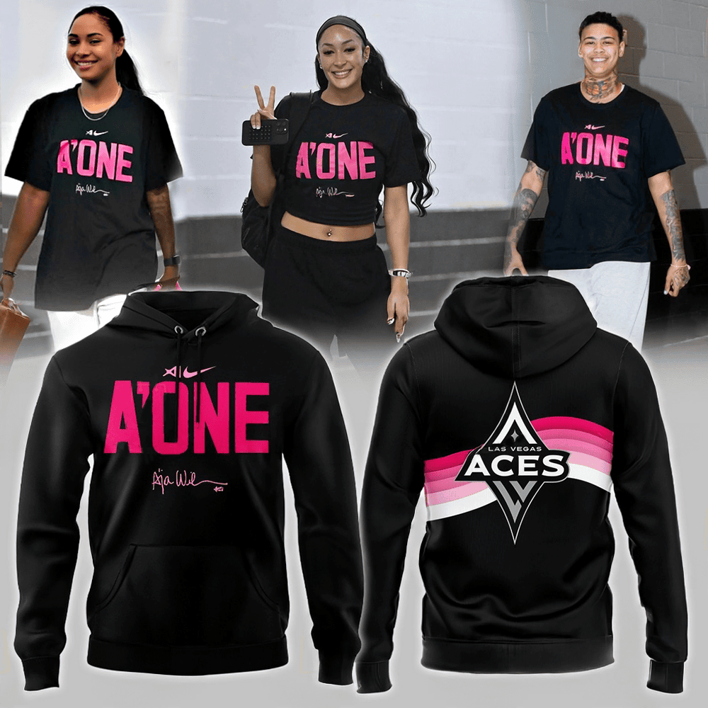A Ja Wilson A ONE Las Vegas Aces Signature Hoodie Best Gifts For Basketball Lovers