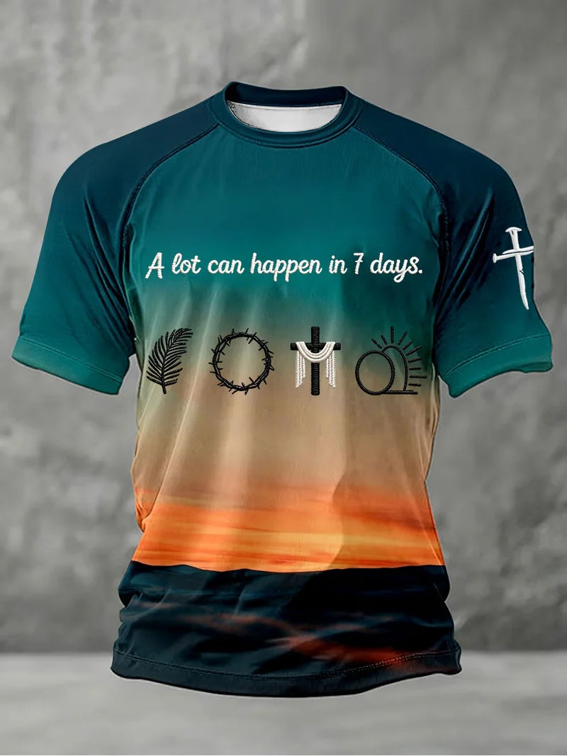 A Lot Can Happen In 7 Days T-Shirt Christian Easter Scripture Fan Gear For Believers