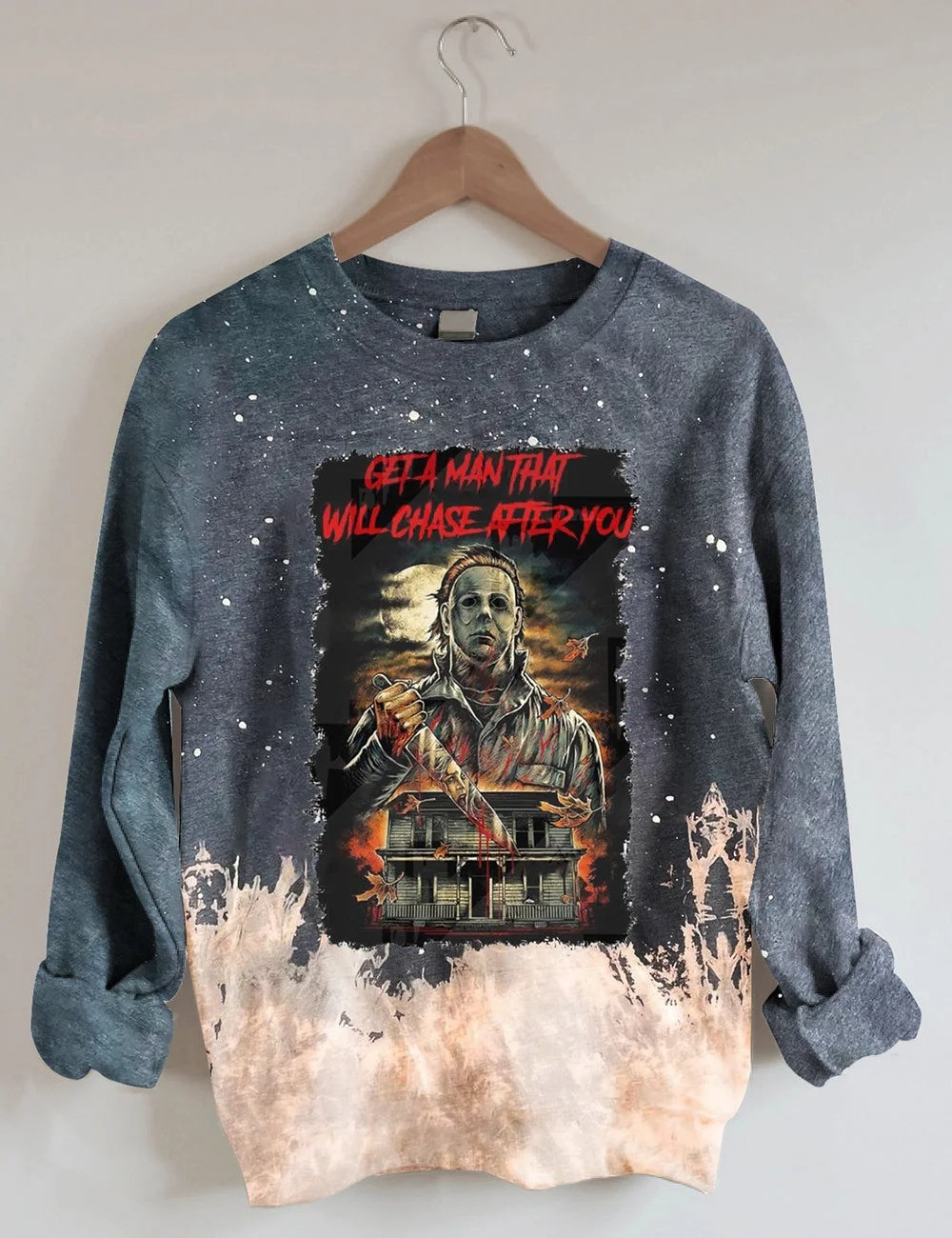 A Man That Will Chase After You Sweatshirt Halloween Ideas Clothing Horror Lovers Gifts