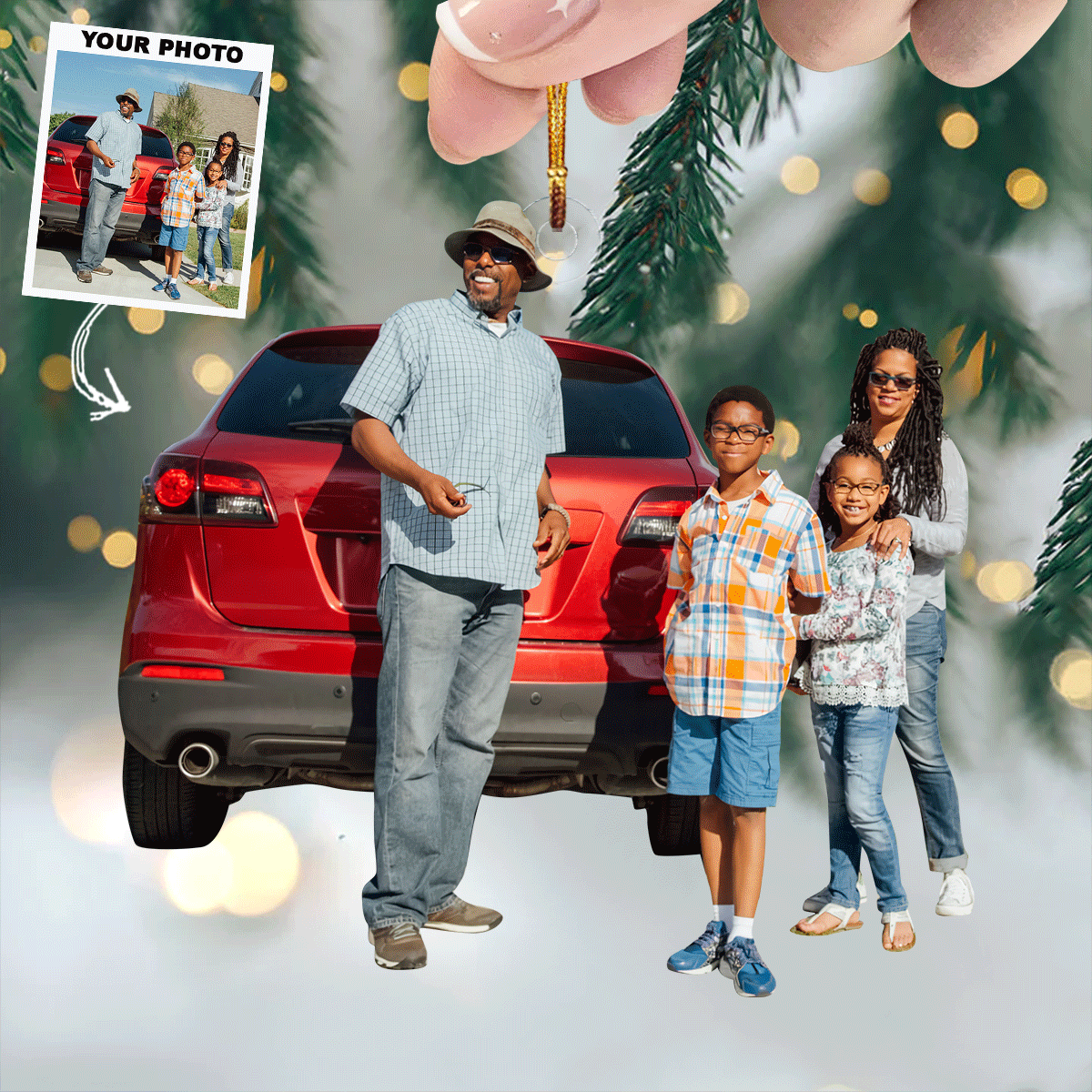 A Place To Call Our Own Personalized Photo Mica Ornament Christmas Gift For Family members