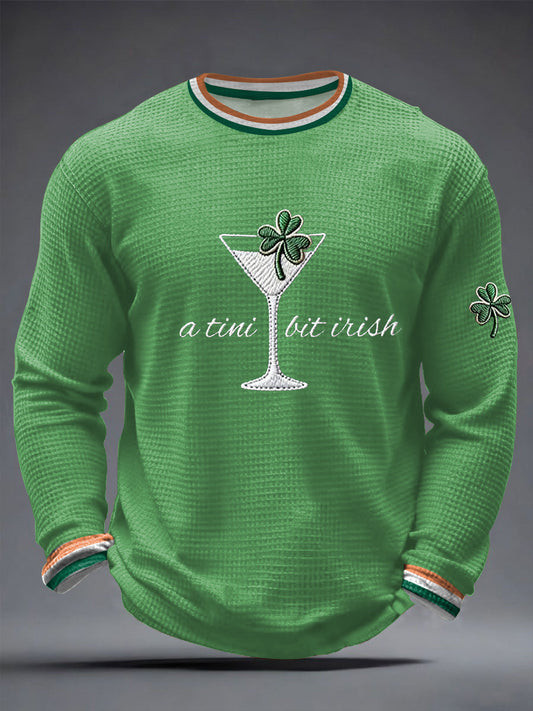 A Tini Bit Irish Green Long Sleeve Shirt Funny St Pattys Day Irish Drinking Outfit Gift Ideas