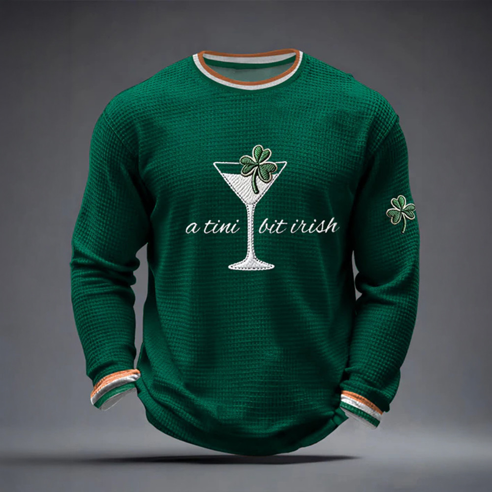 A Tini Bit Irish St Patrick's Day Long Sleeve Shirt Saint Patrick's Day 2026 Clothes Gift Idea